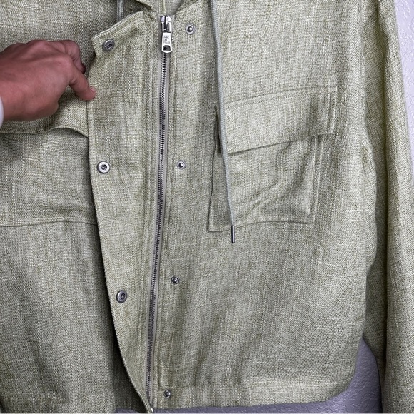 Avec Les‎ Filles Lightweight Hooded Jacket Size Large Celery - Picture 7 of 13